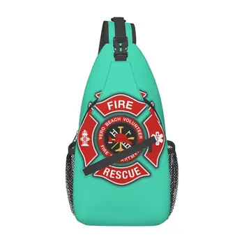 Пожарный-спасатель, рюкзак-слинг через плечо, Мужская нагрудная сумка на заказ для путешествий