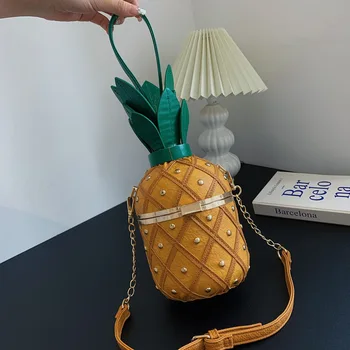 Новые женские сумки Strange Things в стиле ананаса через плечо Роскошные кошельки и сумочки с заклепками
