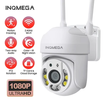 INQMEGA IP-камера 1080P WiFi Беспроводная Купольная камера с автоматическим отслеживанием PTZ Speed Наружное Видеонаблюдение Водонепроницаемая камера