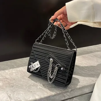 Дизайнерская сумка через плечо на цепочках, сумка-мессенджер, модная брендовая сумочка, роскошный Вечерний клатч, Маленькая Квадратная Женская сумка, праздничный кошелек