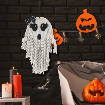 Подвесное украшение с привидением на Хэллоуин, дружелюбное к обнимающимся на Хэллоуин деревьям, Жуткий призрак для дома, сада, жутких вечеринок