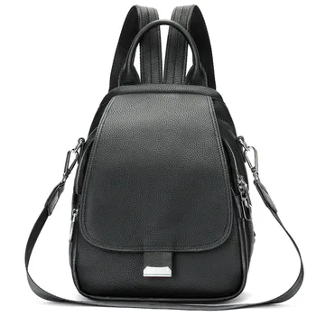 Новый женский рюкзак из натуральной кожи, женская дорожная сумка из натуральной воловьей кожи, модные 9,7-дюймовые школьные сумки для Ipad, сумка через плечо для девочек-подростков
