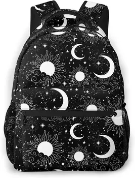 Солнце, Луна, Звезды, Астрология для студента, мальчика, девочки, сумка для ноутбука, Прочный повседневный рюкзак, Легкая походная сумка для колледжа