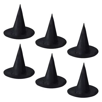 6 Шт. Шляпа волшебника на Хэллоуин, детский костюм, реквизит для косплея, Аксессуар для ведьмы, Ткань Оксфорд, детская