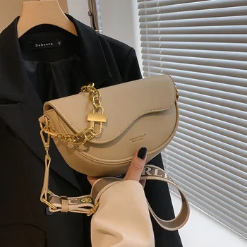 Седельная маленькая сумка женский нишевый дизайн 2023 новая корейская сумка на цепочке через плечо модная сумка через плечо в иностранном стиле подмышками