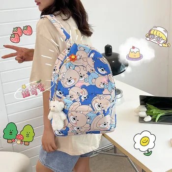 Новый персонализированный рюкзак для учащихся средней школы с граффити, женский рюкзак для отдыха на природе, школьные сумки для девочек