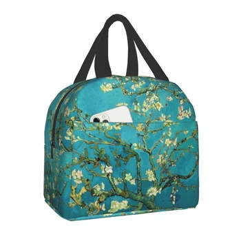 Портативные ланч-боксы Almond Blossoms для мужчин и женщин Термоизолированная сумка для ланча Blossoming Tree Офисная работа