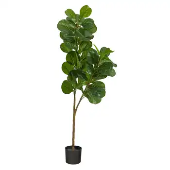 Искусственное дерево Fiddle Leaf из инжира, зеленый