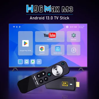 20шт H96MAX M3 Mini TV Stick Android 13.0 Smart TV Box WiFi6 4K*2K H.265 HEVC RK3528 Телеприставка Медиаплеер ТВ-ключ