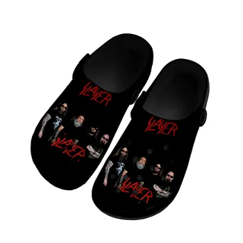 Домашние сабо Slayer Heavy Metal Rock Band На Заказ Водонепроницаемая обувь Мужская Женская Подростковая Обувь Садовые Сабо Дышащие Пляжные тапочки с отверстиями