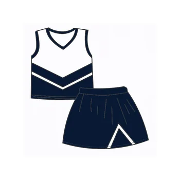 Униформа для чирлидинга в бутике для девочек летний комплект с короткой юбкой из молочного шелка для девочек-черлидеров outftis