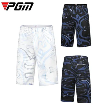 Летние мужские эластичные водонепроницаемые шорты для гольфа PGM, мужская спортивная одежда с принтом, мужские повседневные прямые брюки для гольфа XXS-XXXL