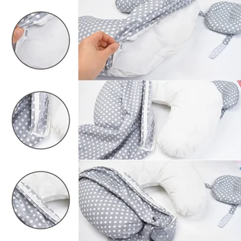 Подушка для грудного вскармливания с поясничной накладкой из чистого хлопка для новорожденных для комфортного кормления