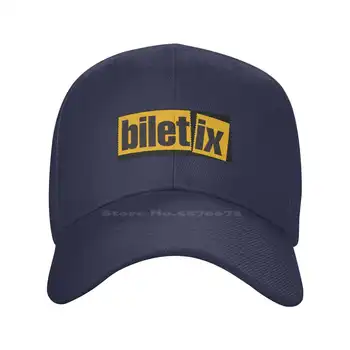 Модная качественная джинсовая кепка с логотипом Biletix, вязаная шапка, бейсболка