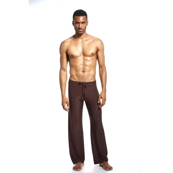 Мужские летние повседневные Хлопчатобумажные Льняные свободные штаны для йоги с завязками, брюки с эластичными карманами