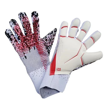 Высококачественные футбольные вратарские перчатки, Трикотажные, с дышащей латексной подушкой, Защитное снаряжение для футбола