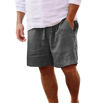 Мужские шорты с карманами, большие размеры, весенне-летние повседневные брюки, пляжные шорты с завязками свободного кроя, однотонные рабочие шорты