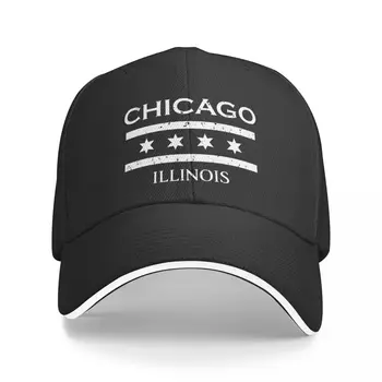 Бейсболка с флагом города Чикаго, модная пляжная кепка с тепловым козырьком, летние шляпы, мужские и женские кепки