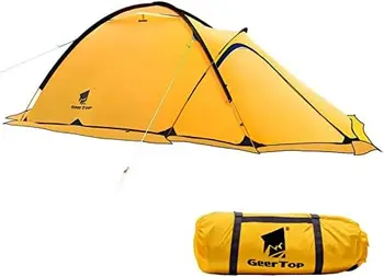 Палатка на 2 человека, 4 сезона, водонепроницаемая палатка для пеших прогулок, двухслойная палатка в любую погоду для кемпинга, пеших прогулок, скалолазания, альпинизма - 