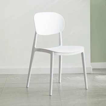 Простой пластиковый стул в Скандинавском стиле, мебель для дома, Обеденный стул для кухни, Креативный письменный стул для взрослых, Ленивый стул со спинкой