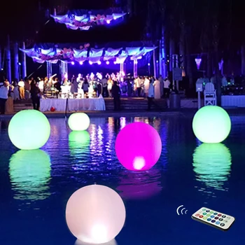 6/1pcsbeach Pool Glow Ball 16 Цветная Надувная Игрушка С Дистанционным Управлением, Забавная Игрушка на Открытом Воздухе, Водонепроницаемая для Летнего Пляжа, Вечеринки У Бассейна