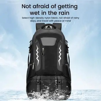 YFASHION Мужской рюкзак для активного отдыха, походов, 60 л, большой емкости, легкий водонепроницаемый рюкзак для путешествий, кемпинга