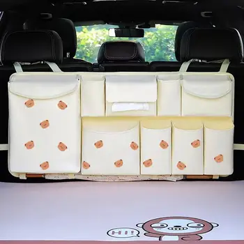 Органайзер для багажника автомобиля с несколькими карманами, симпатичная автомобильная подвесная сумка для хранения, многофункциональный автомобильный органайзер на заднем сиденье для внедорожника Car Trucks