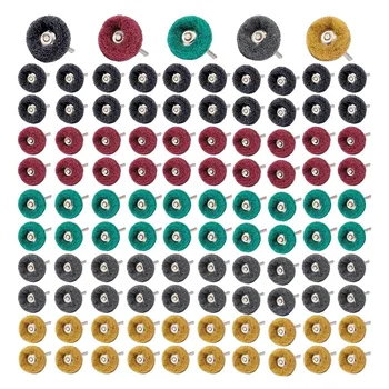 Абразивные полировальные круги из 100 предметов, абразивный круг для полировки с хвостовиком 1/8 дюйма