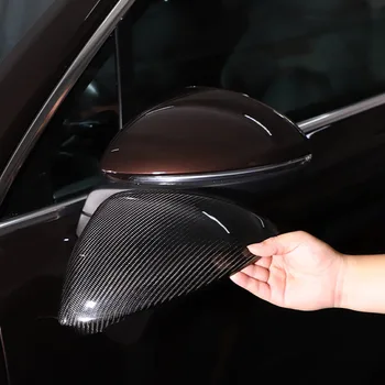 Для Porsche Cayenne 2018 2019 2020 2021 2022 2023 Декоративная крышка зеркала заднего вида автомобиля из настоящего углеродного волокна, автомобильные Аксессуары