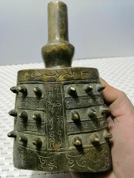 Китайская народная старинная бронза, Старинный музыкальный инструмент из медного плоского колокола
