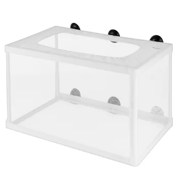 Ящик для разведения в аквариуме- Изоляция, Инкубационный ящик для разведения, сетка для питомника большого размера, заводчик с присоской для аквариума
