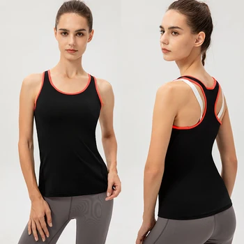 Женский спортивный топ для йоги, рубашка для фитнеса, майка для занятий йогой, быстросохнущий жилет для бега, тренировочный топ, женская спортивная одежда 2XL