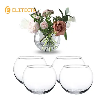 Прозрачная стеклянная чаша для пузырьков, Стеклянная чаша для рыбы, ваза для цветов, глобус, центральная ваза, Декоративная стеклянная чаша для свадебного мероприятия, домашний декор