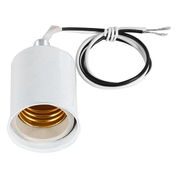 Керамическое винтовое основание 6X E27, Круглая светодиодная лампочка, адаптер для розетки, Металлический держатель лампы с проволокой, Белая акция