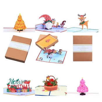 Уникальный комплект рождественских открыток 3D для празднования дня рождения, написанный от руки.