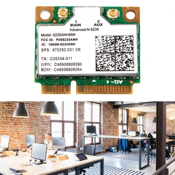 Centrino Advanced-N 6235 6235AN 6235ANHMW 2,4 ГГц и 5 ГГц 300 Мбит/с Беспроводная сетевая карта 802.11ABGN, совместимая с Bluetooth 4.0