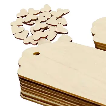 48 шт пустые деревянные Теги, подарок теги для поделок закладки данную картину Теги ломтики незаконченные деревянные вырезы фестиваль вечеринка декор