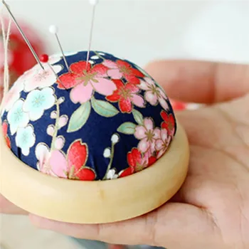 Деревянная основа С цветочным Принтом Игла для булавок В Японском Стиле, Аксессуар для шитья и рукоделия 