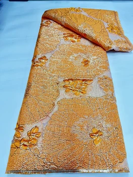 2023 Высококачественная Африканская Нигерийская кружевная ткань, Органза, вышивка, Жаккардовая парча, Французская кружевная ткань для вечернего платья LJK2338
