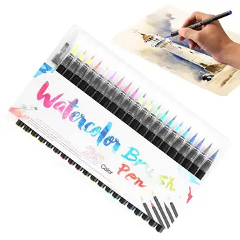 Кисти, маркеры, цветные ручки 201 Artist Fine Brush Tip Цветные ручки Набор кистей 
