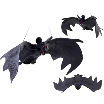 Забавная искусственная подвеска на Хэллоуин, имитирующая летучую мышь, игрушка для вечеринки с привидениями в доме с Привидениями