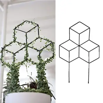 Решетка с прямым дизайном, прочная металлическая решетка для комнатных вьющихся растений, простая установка, прочный сад для плюща