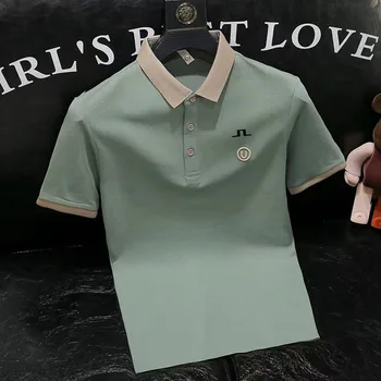 Мужская одежда для гольфа 2023 Летние рубашки для гольфа J Lindeberg Мужская одежда для гольфа Мужская рубашка для гольфа с короткими рукавами