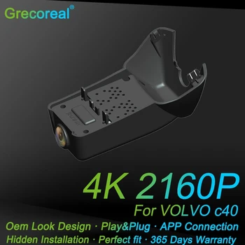 Grecoreal Dash Camera Car Wifi 4K 2160P Dashcam Автомобильный Видеорегистратор Передний Двойной Видеорегистратор Автомобильные Видеорегистраторы для Volvo C40 2020 2021 2023