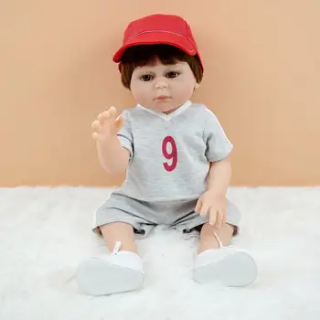 Кукла Реборн, 46 см, силиконовая кукла-бейсболист, водонепроницаемая детская игрушка bebe reborn