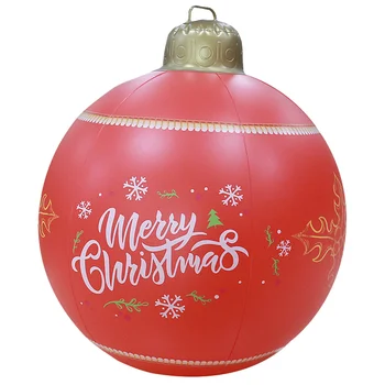 Надувной Рождественский шар, Игрушечное украшение с дистанционным управлением, Большое украшение, Пластиковые Наружные украшения