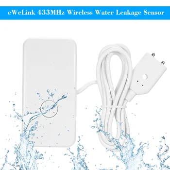 Беспроводной датчик утечки воды eWeLink 433 МГц, детектор утечки воды, оповещение о вторжении, Сигнализация о переполнении уровня воды для дома