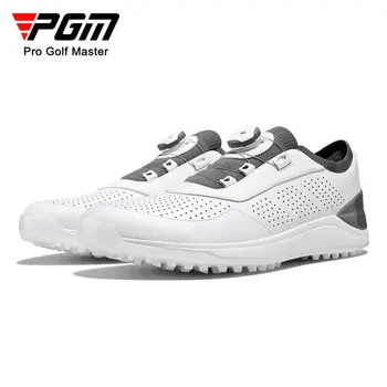 Новая обувь для гольфа PGM, мужские кроссовки с набалдашником, супер Водонепроницаемая мужская обувь с противоскользящими заклепками