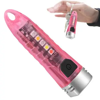 Светодиодный брелок-фонарик Светодиодный 400 люмен, брелок для ключей, портативная USB-перезаряжаемая вспышка, брелки для ключей, маленький брелок-фонарик