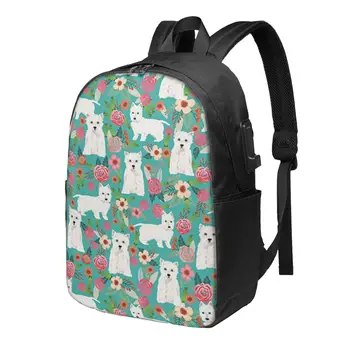 Классический базовый школьный рюкзак West Highland Terrier, повседневный рюкзак, офисный рюкзак для мужчин и женщин